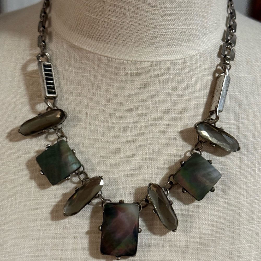 Kenneth Cole Iridescent and Silver Necklace